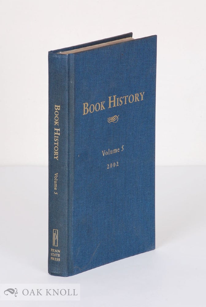 Order Nr. 73726 BOOK HISTORY, VOLUME 5. Ezra Greenspan, Jonathan Rose.