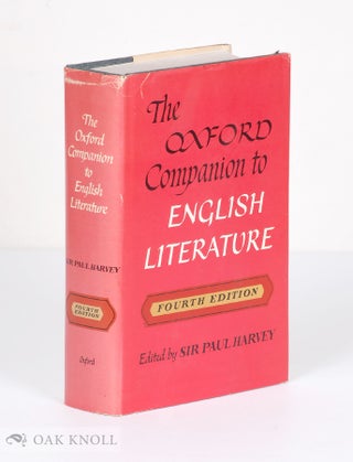 Order Nr. 73876 THE OXFORD COMPANION TO ENGLISH LITERATURE. Paul Harvey