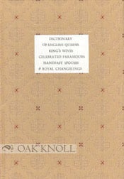 Order Nr. 75315 DICTIONARY OF ENGLISH QUEENS, KING'S WIVES, CELEBRATED PARAMOURS, HANDFAST...