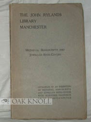 Order Nr. 75585 JOHN RYLANDS LIBRARY MANCHESTER: CATALOGUE OF AN EXHIBITION OF MEDIAEVAL...
