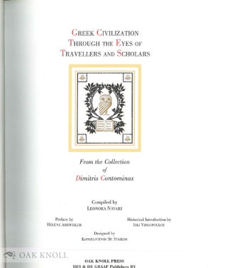 GREEK CIVILIZATION THROUGH THE EYES OF TRAVELLERS AND SCHOLARS