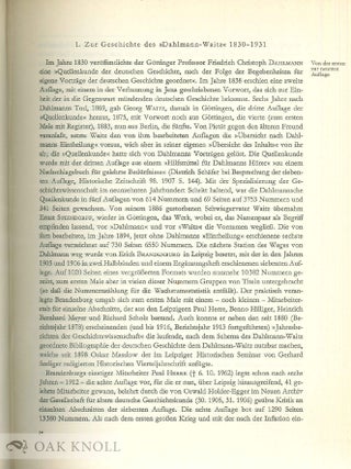 DAHLMANN-WAITZ, QUELLENKUNDE DER DEUTSCHEN GESCHICHTE, BIBLIOGRAPHIE DER QUELLEN UND DER LITERATUR ZUR DEUTSCHEN GESCHICHTE