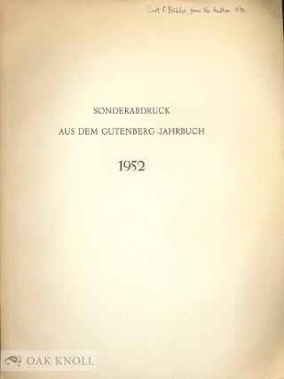 Order Nr. 77042 THE FIRST EDITIONS OF JACQUES LE ROUGE. Victor Scholderer