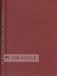Order Nr. 77206 AN ANNOTATED CATALOGUE OF THE POWELL COLLECTION OF EARLY SCIENCE AND TECHNOLOGY...