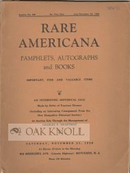 Order Nr. 77330 RARE AMERICANA PAMPHLETS, AUTOGRAPHS, AND BOOKS