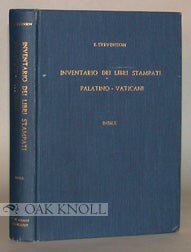 Order Nr. 77562 INVENTARIO DEI LIBRI STAMPATI PALATINO-VATICANO. Enrico Stevenson