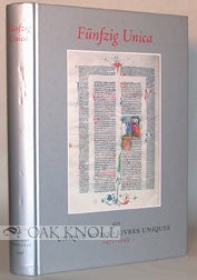 Order Nr. 77700 FÜNFZIG UNICA, 50 UNIQUE BOOKS, 50 LIVRES UNIQUES, 1472-1949.