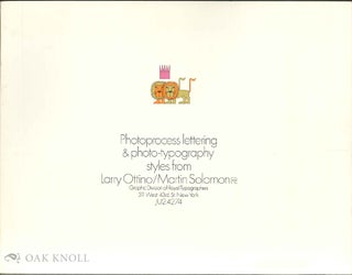 Order Nr. 77934 PHOTOPROCESS LETTERING & PHOTO-TYPOGRAPHY STYLES FROM LARRY OTTINO/MARTIN SOLOMON