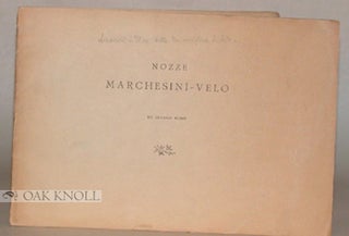 Order Nr. 78003 NOZZE MARCHESINI-VELO. A. Avetta