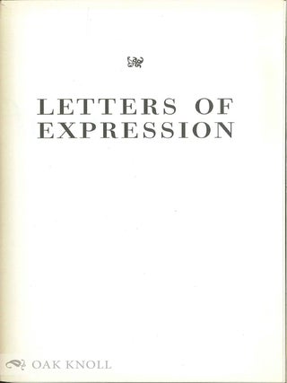 Order Nr. 78075 LETTERS OF EXPRESSION, AN EXHIBITION OF WORK BY MEMBERS OF ASSOCIATION...
