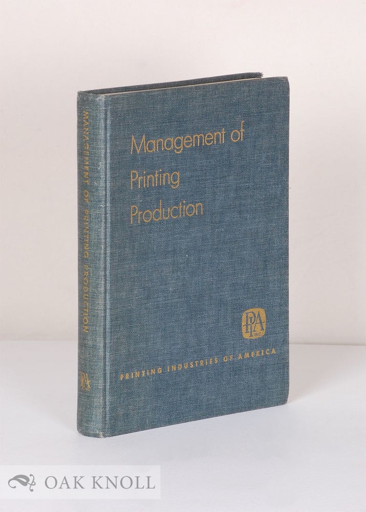 Order Nr. 78396 MANAGEMENT OF PRINTING PRODUCTION. Robert H. Roy.
