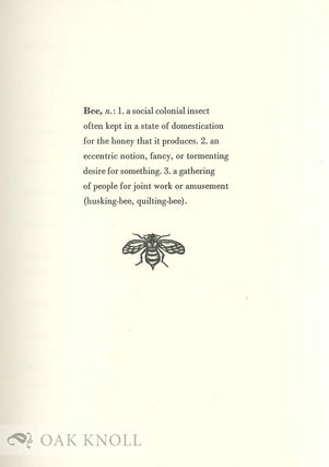 THE LADIES PRINTING BEE: AN ANTHOLOGY OF THIRTY-NINE LETTERPRESS PRINTERS ADDRESSING THE SUBJECT OF WOMEN'S WORK.