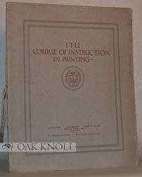 Order Nr. 78889 I.T.U. COURSE OF INSTRUCTION IN PRINTING