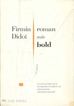 Order Nr. 78959 FIRMIN DIDOT, ROMAN, ITALIC, BOLD. Ludwig
