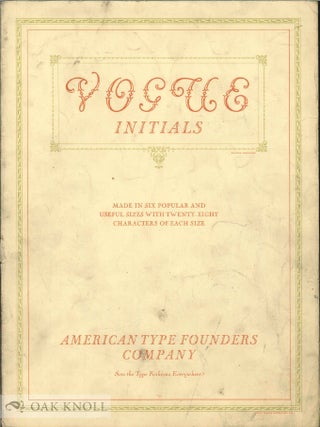 Order Nr. 79000 VOGUE INITIALS, MADE IN SIX POPULAR AND USEFUL SIZES WITH TWENTY-EIGHT CHARACTERS...