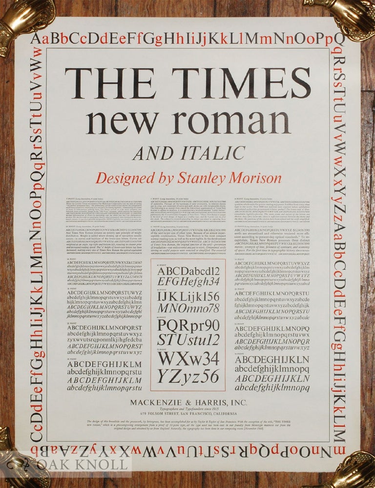 Order Nr. 79060 THE TIMES NEW ROMAN AND ITALIC.