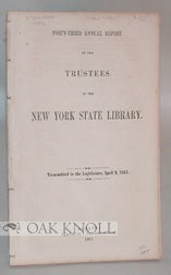 Order Nr. 79392 FORTY-THIRD ANNUAL REPORT OF THE TRUSTEES OF THE NEW YORK STATE LIBRARY