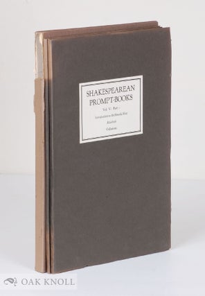 Order Nr. 79416 SHAKESPEAREAN PROMPT-BOOKS OF THE SEVENTEENTH CENTURY Vol. V. Part i INTRODUCTION...