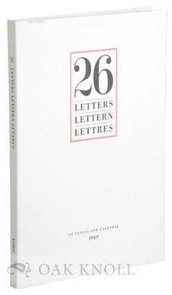 Order Nr. 79502 26 LETTERS, LETTERN, LETTRES, AN ANNUAL AND CALENDAR OF 26 LETTERS OF THE ROMAN...