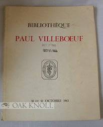 BIBLIOTHÈQUE PAUL VILLEBOEUF. Lucien and Claude Lefèvre.
