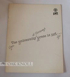 Order Nr. 79811 THE UNIVERSITY OF PITTSBURGH PRESS IS BOOKS