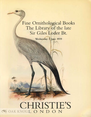 Order Nr. 79871 FINE ORNITHOLOGICAL BOOKS: THE LIBRARY OF THE LATE SIR GILES LODER BT