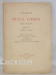 Order Nr. 79969 CATALOGUE DE BEAUX LIVRES BIEN RELIÉS ... Carteret L