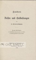 Order Nr. 80189 LEXIKON DER REISEN UND ENTDECKUNGEN. Friedrich Embacher