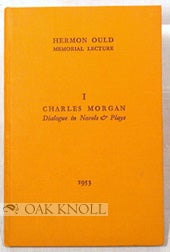 Order Nr. 80496 DIALOGUE IN NOVELS & PLAYS. Charles Morgan