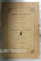 Order Nr. 80791 THE EARLIEST FREE LIBRARIES OF ENGLAND. John Taylor