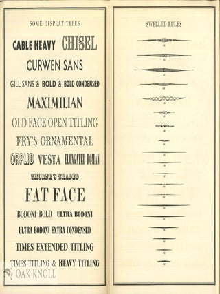 TYPE FACES IN USE AT THE CURWEN PRESS.