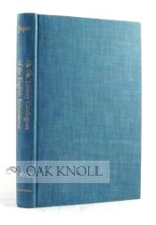 Order Nr. 87169 LIBRARY CATALOGUES OF THE ENGLISH RENAISSANCE. Sears Jayne