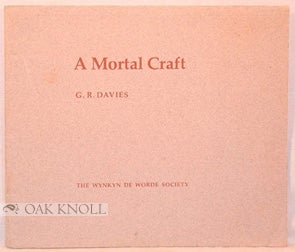 Order Nr. 87317 A MORTAL CRAFT. G. R. Davies