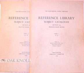 Order Nr. 87595 REFERENCE LIBRARY SUBJECT CATALOGUE SECTION 094 PRIVATE PRESS BOOKS. Sidney Horrocks