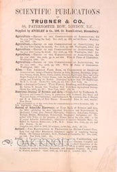 Order Nr. 87961 SCIENTIFIC PUBLICATIONS OF TRÜBNER & CO
