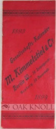 Order Nr. 88329 GESELLSEHAFTS-KALENDER VON M. KIMMELSTIEL & CO