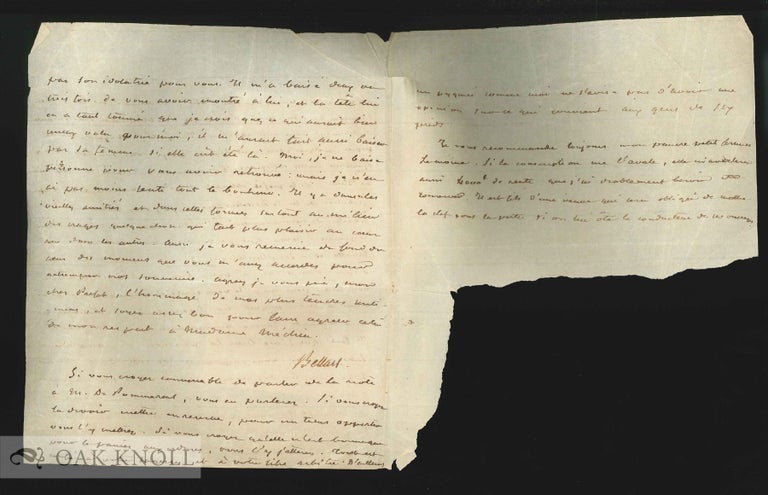 Order Nr. 88331 Fragment of a letter signed by Nicolas Francois Bellart