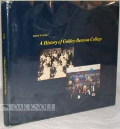 Order Nr. 88382 A HISTORY OF GOLDEY-BEACOM COLLEGE. Lloyd W. Kline
