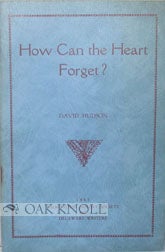 Order Nr. 89203 HOW CAN THE HEART FORGET? David Hudson.