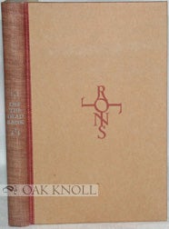 Order Nr. 89374 OFF THE DEAD BANK, ADDRESSES, REVIEWS AND VERSES. C. P. Rollins