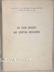 Order Nr. 89791 THE PAPER INDUSTRY AND EUROPEAN INTEGRATION