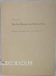 Order Nr. 89973 THE FIRST PHOTOGRAVURE PERFECTOR PRESS. Otto M. Lilien