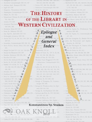 Order Nr. 90190 THE HISTORY OF THE LIBRARY IN WESTERN CIVILIZATION - EPILOGUE AND GENERAL INDEX....
