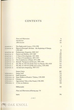 A HISTORY OF THE BRITISH MUSEUM LIBRARY, 1753-1973.