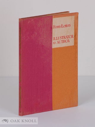 Order Nr. 91208 FORM LETTERS, ILLUSTRATOR TO AUTHOR. W. A Dwiggins