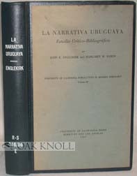 LA NARRATIVA URUGUAYA. John E. and Englekirk.