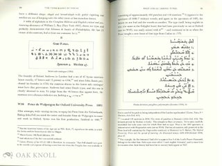 THE TYPOGRAPHY OF SYRIAC: A HISTORICAL CATALOGUE OF PRINTING TYPES, 1537-1958.