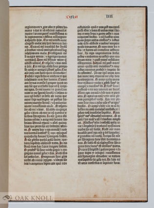 Order Nr. 92498 A NOBLE FRAGMENT. BEING A LEAF OF THE GUTENBERG BIBLE, 1450-1455