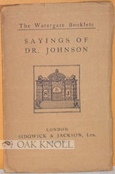 Order Nr. 92711 SAYINGS OF DR. JOHNSON