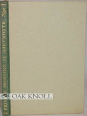 Order Nr. 92899 PIONEER PRINTING AT DARTMOUTH. Ray Nash
